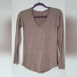 Abercrombie & Fitch soft beige long sleeve shirt